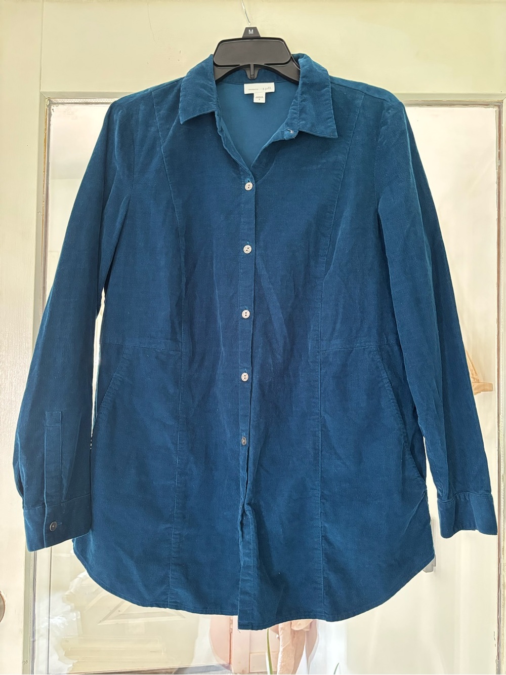 J. Jill Teal Corduroy Button-Down Shirt